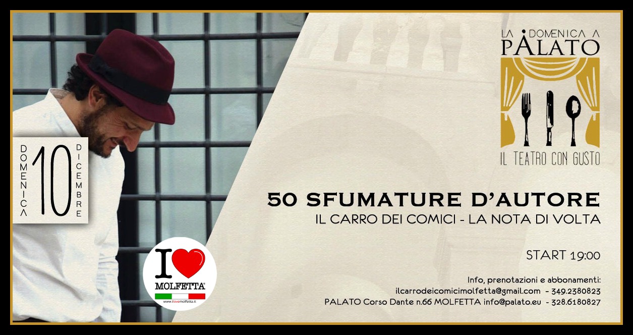 Molfetta appuntamento della rassegna: Il teatro con Gusto