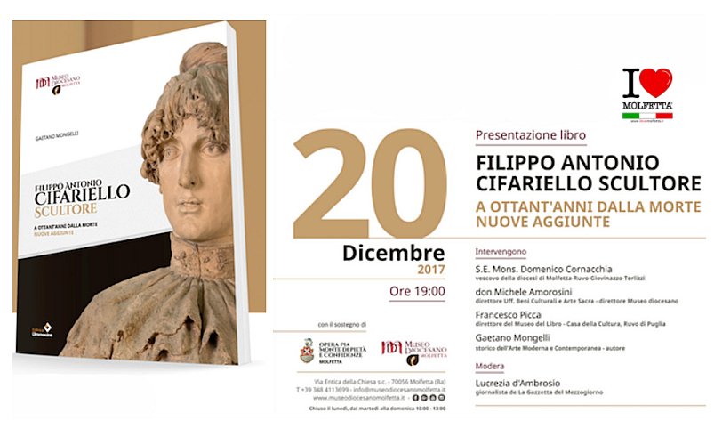 Il Museo Diocesano presenta un volume dedicato al piu' celebre scultore molfettese