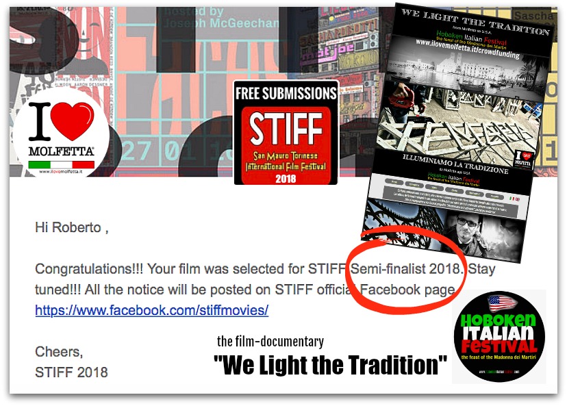 We light the tradition, illuminiamo la tradizione, da Molfetta ad Hoboken 