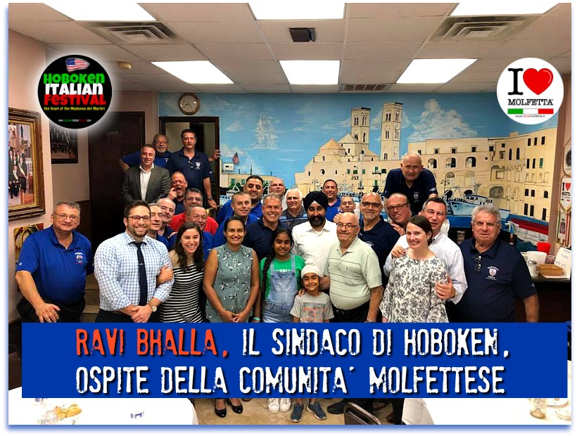 Ravi Bhalla, il sindaco di Hoboken, ospite della comunita' molfettese