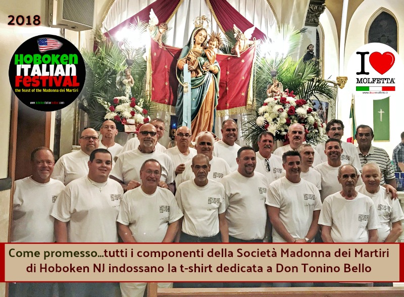 Ad Hoboken si indossa la t-shirt dedicata a Don Tonino Bello