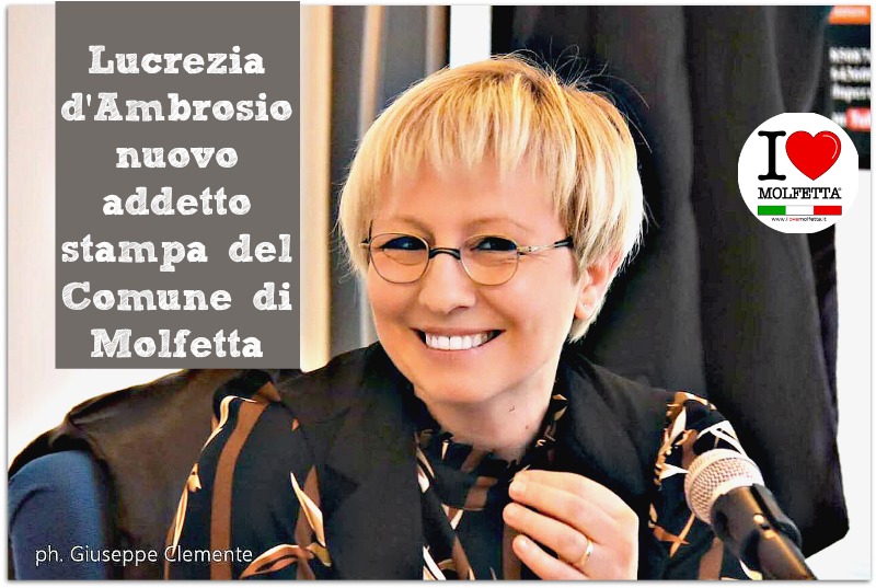 Scelta la Lucrezia d ' Ambrosio come nuovo addetto stampa del Comune di Molfetta