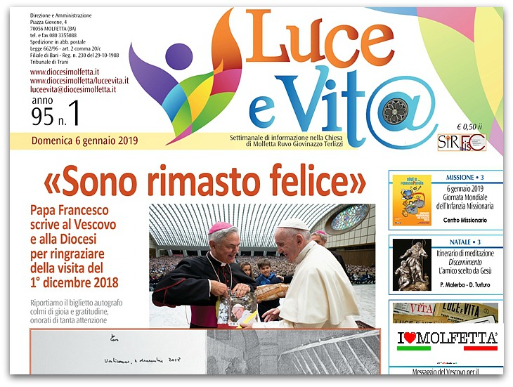 Il settimanale diocesano Luce e Vita entra nel suo 95&deg; anno di pubblicazione 