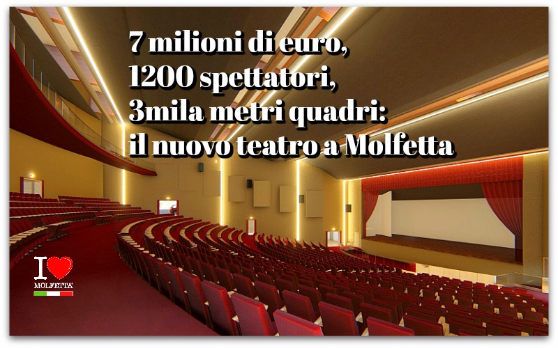 7 milioni di euro, 1200 spettatori, 3mila metri quadri: il nuovo teatro a Molfetta