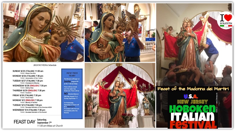 Ad Hoboken inizia la novena della Madonna dei Martiri 