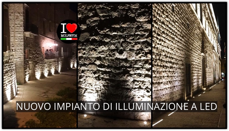 Illuminato con LED uno degli scorci piu' belli di Molfetta