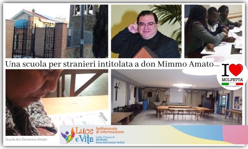 Una scuola per stranieri intitolata a don Mimmo Amato