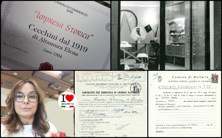 100 anni per la storica attivita' commerciale di Molfetta: Cecchini dal 1919