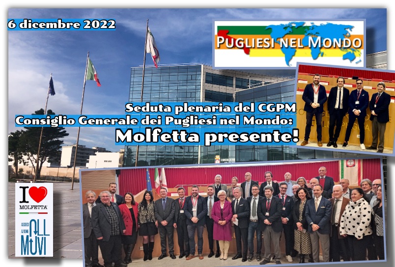 Seduta plenaria del Consiglio Generale dei Pugliesi nel Mondo: Molfetta presente Seduta plenaria del Consiglio Generale dei Pugliesi nel Mondo: Molfetta presente