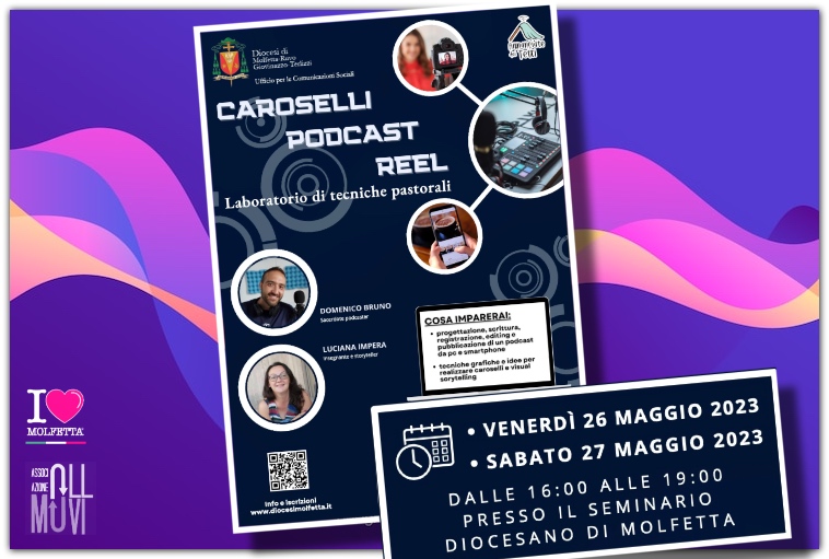 Caroselli, podcast e reel. Laboratorio di tecniche pastorali