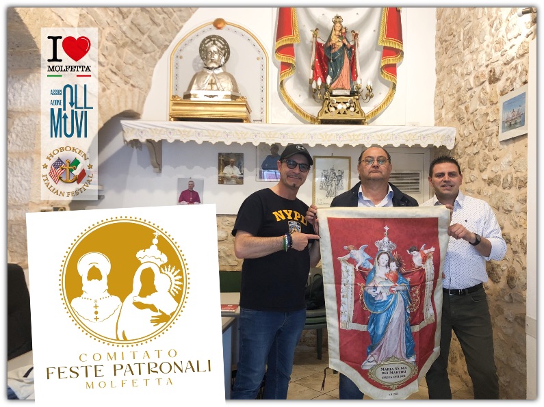Da Molfetta il nuovo drappo della Madonna dei Martiri vola negli USA