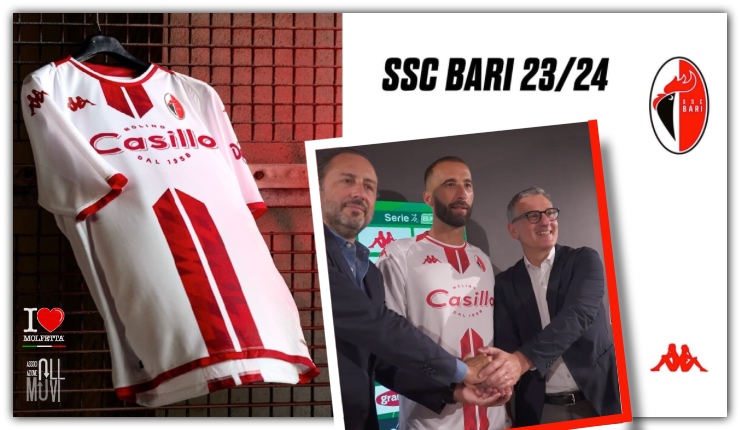  Bari Calcio 2023 - 2024 Main Sponsor: Casillo
