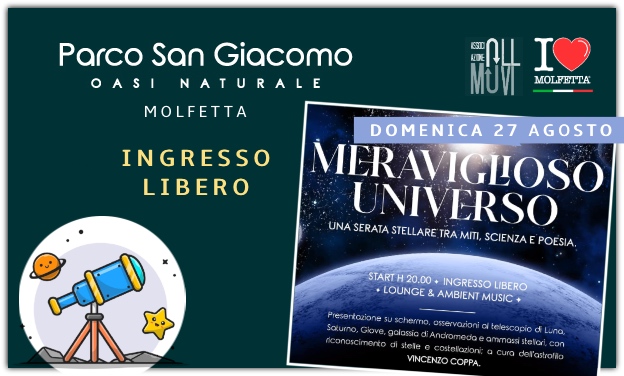 A Molfetta esplorando il cielo stellato, tutti al Parco San Giacomo