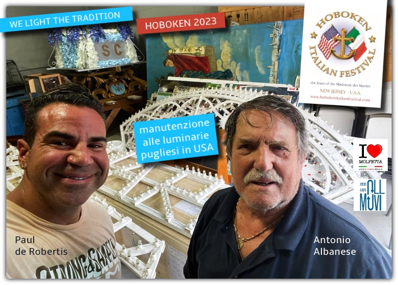 Negli USA le luminarie pugliesi illuminano Hoboken: work in progress