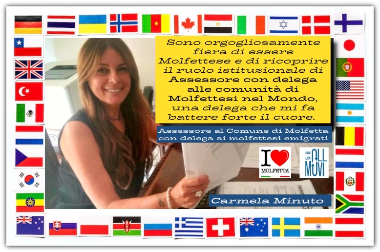 Carmela Minuto: Assessore al Comune di Molfetta con delega alle comunita' dei Molfettesi emigrati
