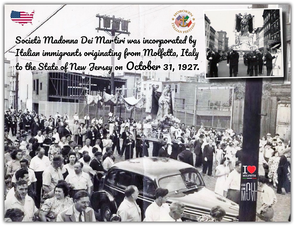 31 ottobre 1927 nasceva la Societa' Madonna dei Martiri ad Hoboken NJ