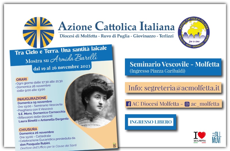 A Molfetta presso il Seminario Vescovile: la mostra su Beata Armida Barelli