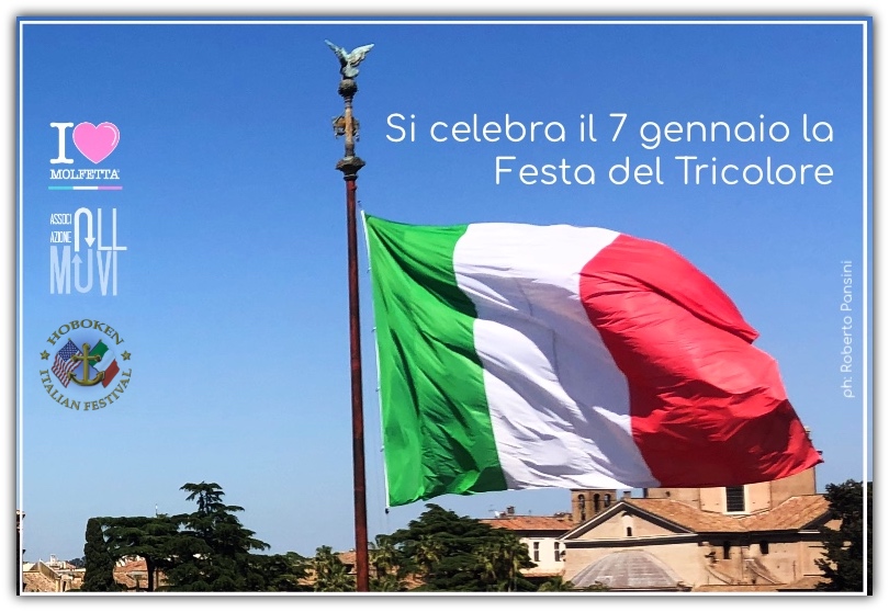 Compleanno alla bandiera Italiana: verde, bianco e rosso