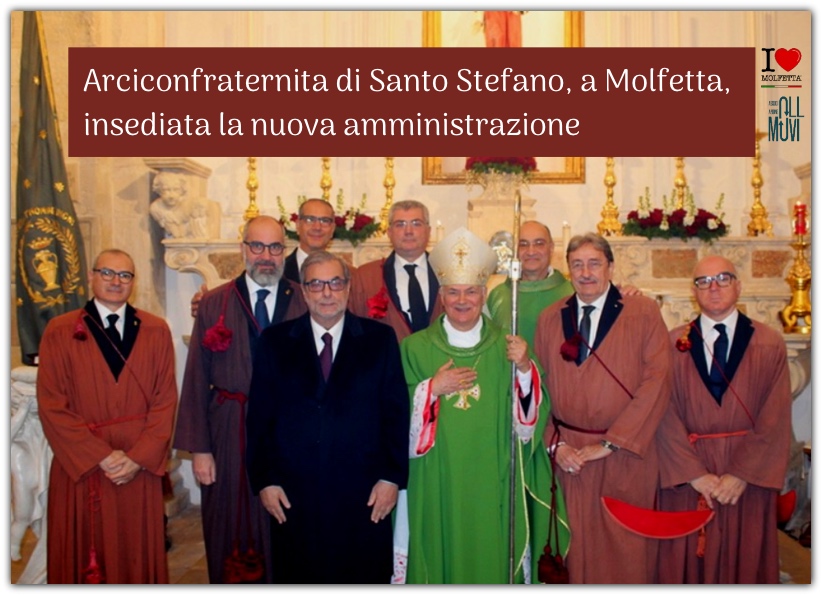 Arciconfraternita di Santo Stefano, a Molfetta, insediata la nuova amministrazione