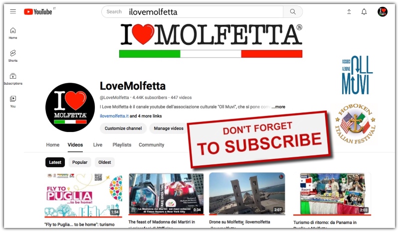 #ilovemolfetta: Un Canale YouTube che Unisce la Comunita' Molfettese nel Mondo
