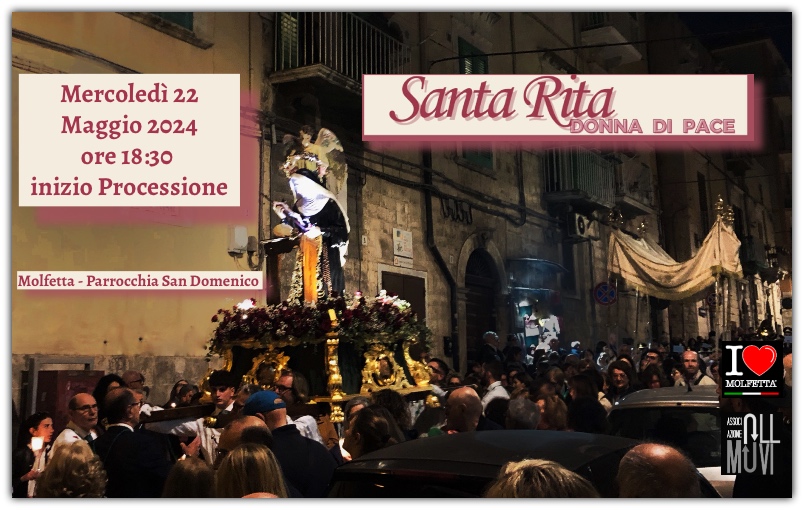 A Molfetta la processione di Santa Rita: Donna di Pace