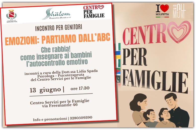 A Molfetta il Centro per Famiglie organizza: incontri per genitori