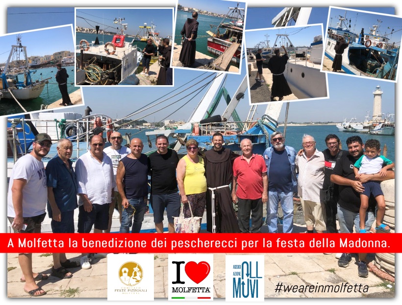 A Molfetta la benedizione dei pescherecci per la festa della Madonna
