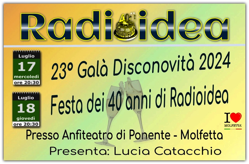 A Molfetta: Disconovita' 2024 e la Festa dei 40 anni di Radio Idea