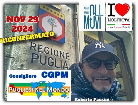 Componenti del Consiglio Generale dei Pugliesi nel Mondo: Molfetta presente!
