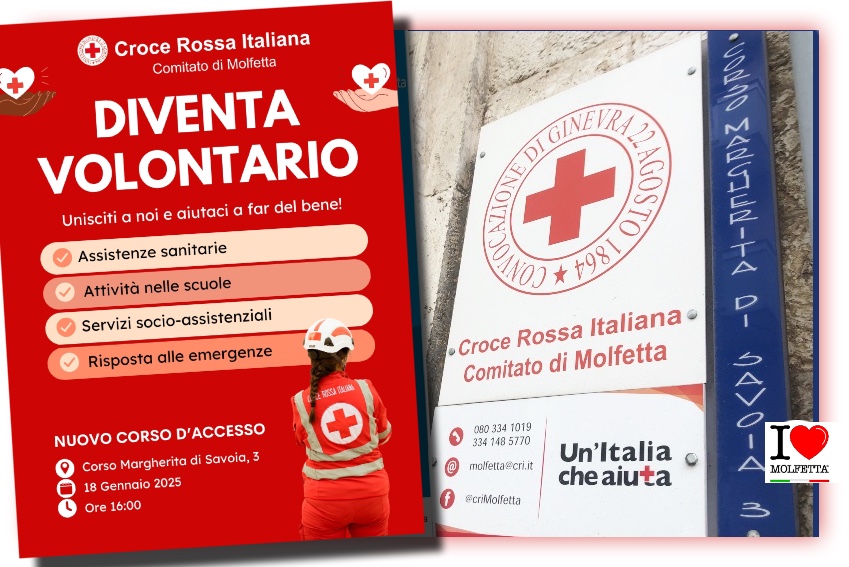 Diventa Volontario della Croce Rossa Italiana a Molfetta