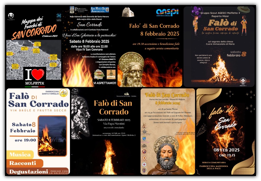 A Molfetta i fuochi di San Corrado: sabato 8 febbraio 2025