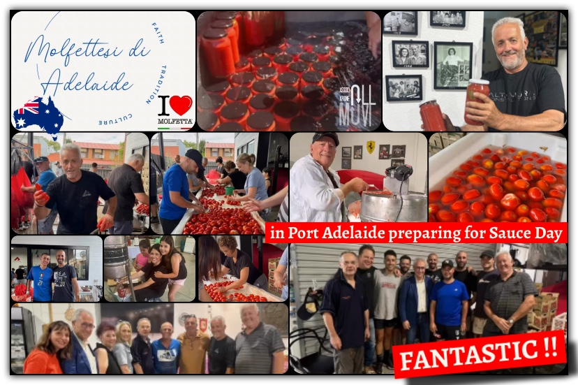 A Port Adelaide, in Australia, si prepara la Salsa Molfettese: 1400 barattoli