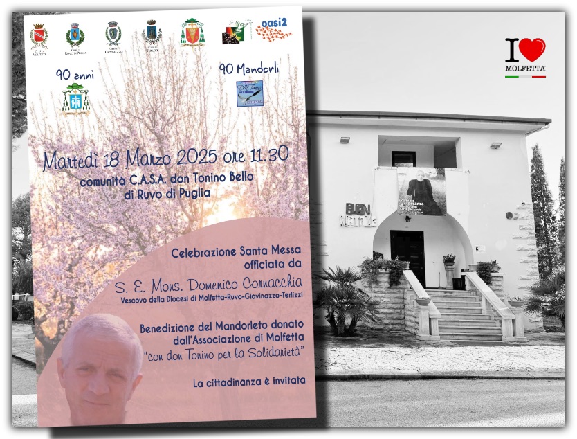 Novanta mandorli per il 90esimo compleanno di don Tonino Bello