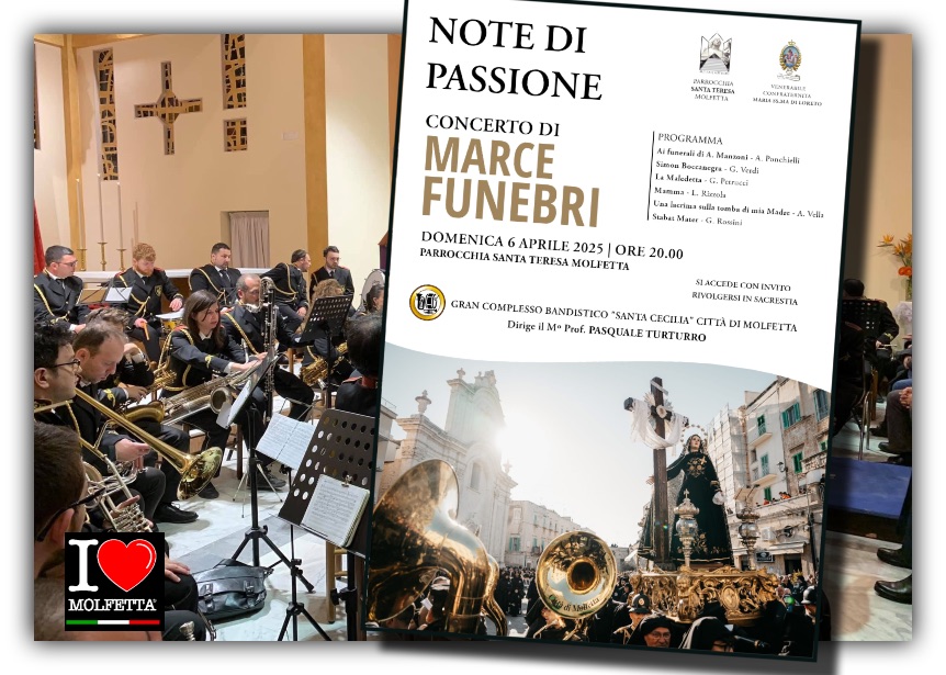 Pasqua a Molfetta: Concerto di Marce Funebri Parr. Santa Teresa