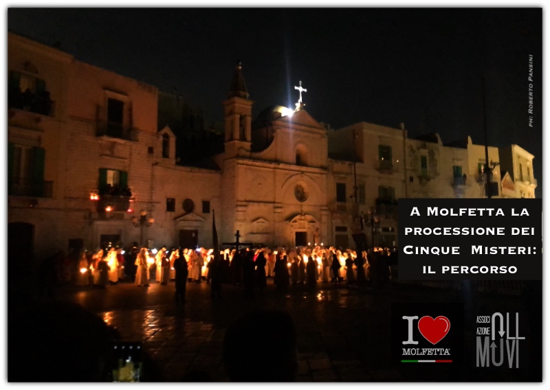 A Molfetta la processione dei 5 Misteri: il percorso