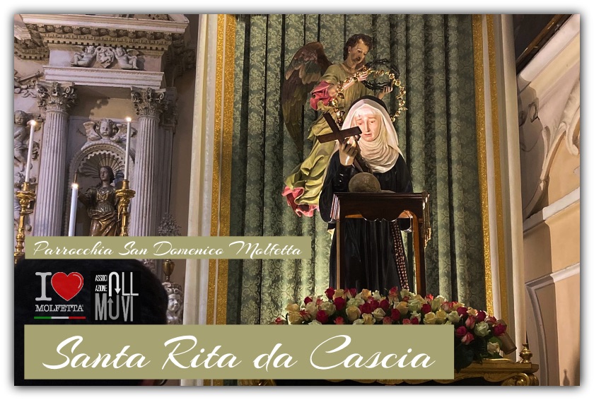 A Molfetta il 22 maggio la processione di Santa Rita da Cascia