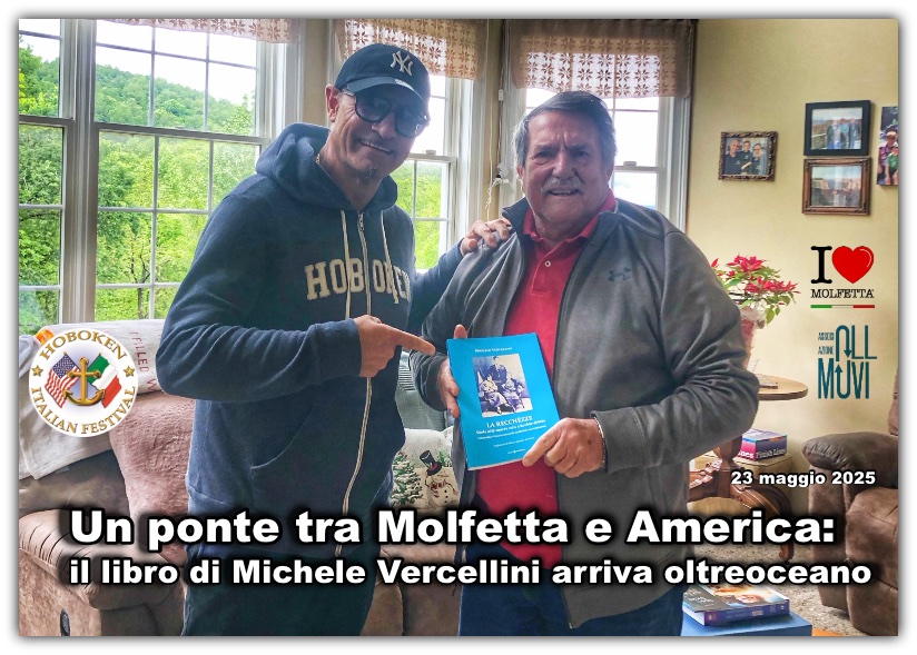 Un ponte tra Molfetta e America: il libro di Michele Vercellini arriva oltreoceano