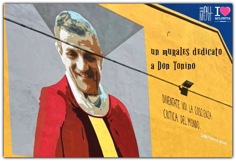 A Molfetta un murales dedicato a Don Tonino Bello